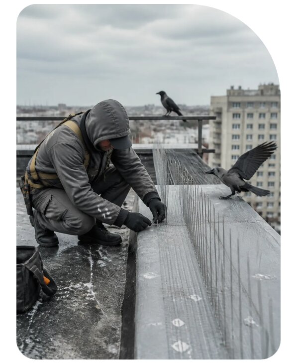 Защита от ворон под ключ в Шадринске по цене от 5171 р. | Сенат-Шдр